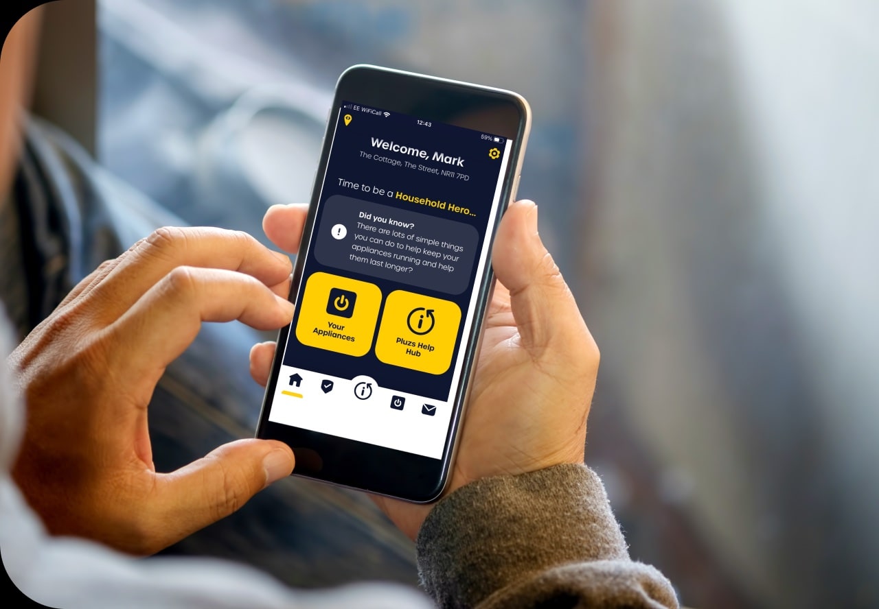 Phone in your hands with Pluzs App
