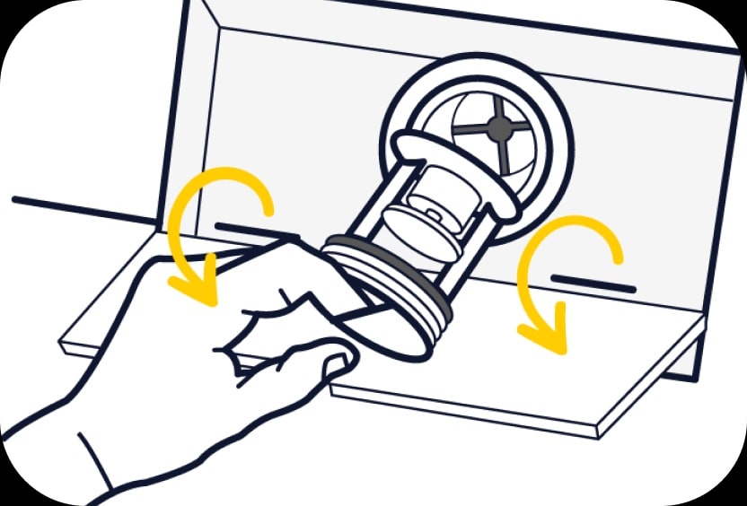 Washing Machine Filter Illustration